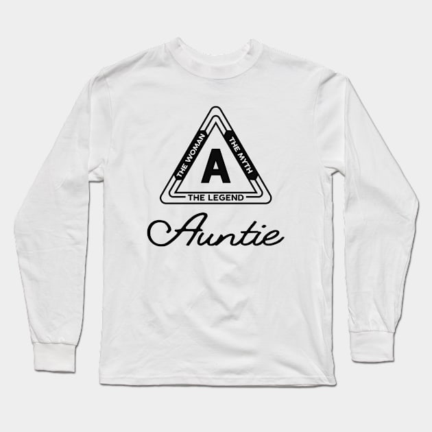 Auntie The woman the myth the legent Long Sleeve T-Shirt by KC Happy Shop